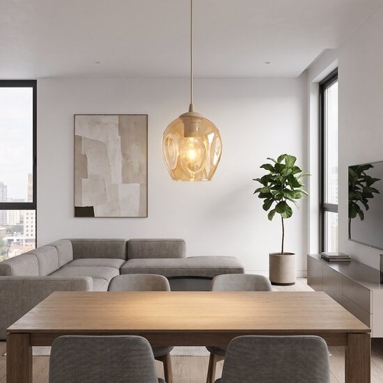 Emibig Emibig ISTAR 1 MOKKA AMBER - Modern pendant lamp for stylish lighting