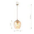 Emibig Emibig ISTAR 1 MOKKA AMBER - Lámpara colgante moderna para una iluminación elegante