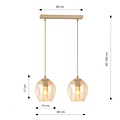 Emibig Emibig ISTAR 2 MOKKA AMBER - Moderne hanglamp voor sfeervolle verlichting