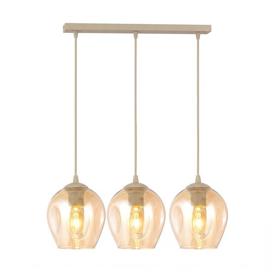 Emibig Emibig ISTAR 3 MOKKA AMBER - Lámpara colgante moderna para una iluminación acogedora