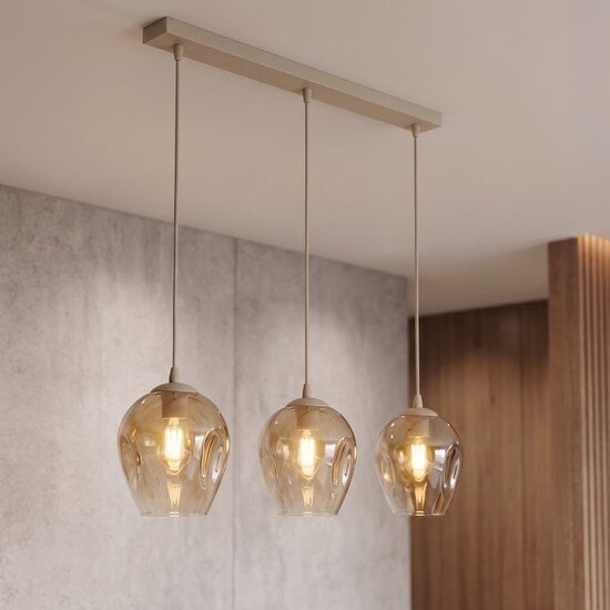Emibig Emibig ISTAR 3 MOKKA AMBER - Modern pendant lamp for cozy lighting