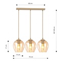 Emibig Emibig ISTAR 3 MOKKA AMBER - Modern pendant lamp for cozy lighting