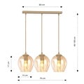 Emibig Emibig ISTAR 3 MOKKA AMBER - Moderne hanglamp voor sfeervolle verlichting