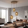 Emibig Emibig ISTAR 3PREM MOKKA AMBER - Modern pendant lamp for stylish lighting