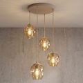Emibig Emibig ISTAR 4PREM MOKKA AMBER - Lámpara colgante moderna para una iluminación elegante