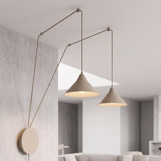 Emibig Emibig ABRAMO 2 MOKKA - Lámpara colgante escandinava para una iluminación acogedora