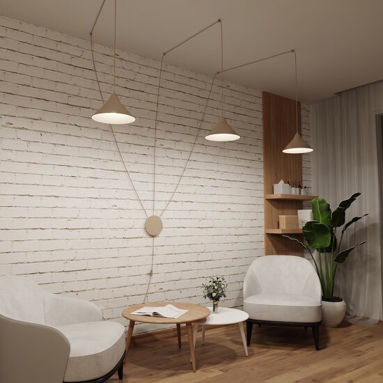 Emibig Emibig ABRAMO 3 MOKKA - Scandinavian pendant lamp for any space