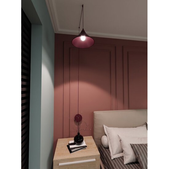 Emibig Emibig ABRAMO 1 BURGUNDY - Lámpara colgante escandinava para una atmósfera cálida