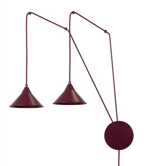 Emibig Emibig ABRAMO 2 BURGUNDY - Lampe suspendue scandinave élégante
