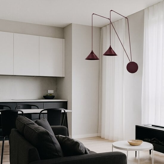 Emibig Emibig ABRAMO 2 BURGUNDY - Stijlvolle Scandinavische hanglamp