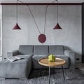 Emibig Emibig ABRAMO 2 BURGUNDY - Stijlvolle Scandinavische hanglamp