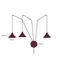 Emibig Emibig ABRAMO 3 BURGUNDY - Stilvolle skandinavische Pendelleuchte für jeden Raum