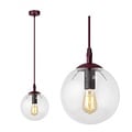 Emibig Emibig COSMO 1 BURGUNDY TRANSPARENT - Modern pendant lamp for stylish lighting