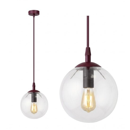 Emibig Emibig COSMO 1 BURGUNDY TRANSPARENT - Modern pendant lamp for stylish lighting