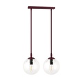 Emibig Emibig COSMO 2 BURGUNDY TRANSPARENT - Lámpara colgante moderna para una iluminación elegante