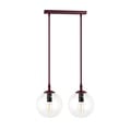 Emibig Emibig COSMO 2 BURGUNDY TRANSPARENT - Modern pendant lamp for stylish lighting