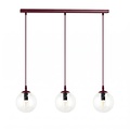 Emibig Emibig COSMO 3 BURGUNDY TRANSPARENT - Modern pendant lamp for stylish lighting