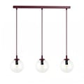 Emibig Emibig COSMO 3 BURGUNDY TRANSPARENT - Moderne Pendelleuchte für stilvolle Beleuchtung