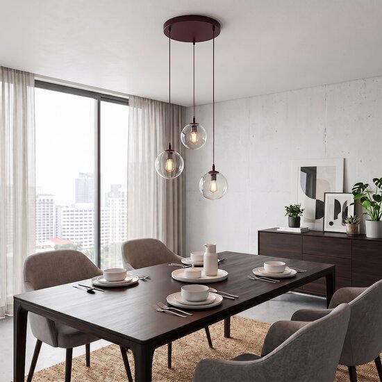 Emibig Emibig COSMO 3PREM BURGUNDY TRANSPARENT - Design moderne pour tous les espaces