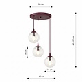 Emibig Emibig COSMO 3PREM BURGUNDY TRANSPARENT - Design moderne pour tous les espaces