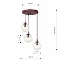 Emibig Emibig COSMO 3PREM BURGUNDY TRANSPARENT - Modern design for any space
