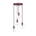 Emibig Emibig COSMO 4PREM BURGUNDY TRANSPARENT - Modern pendant lamp for stylish lighting