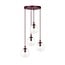 Emibig Emibig COSMO 4PREM BURGUNDY TRANSPARENT - Modern pendant lamp for stylish lighting