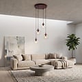 Emibig Emibig COSMO 4PREM BURGUNDY TRANSPARENT - Modern pendant lamp for stylish lighting