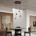 Emibig Emibig COSMO 4PREM BURGUNDY TRANSPARENT - Modern pendant lamp for stylish lighting