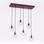 Emibig Emibig COSMO 6 BURGUNDY TRANSPARENT - Lámpara colgante moderna para una iluminación elegante