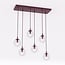 Emibig Emibig COSMO 6 BURGUNDY TRANSPARENT - Modern pendant lamp for stylish lighting