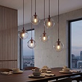 Emibig Emibig COSMO 6 BURGUNDY TRANSPARENT - Moderne Pendelleuchte für stilvolle Beleuchtung