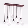 Emibig Emibig COSMO 9 BURGUNDY TRANSPARENT - Modern pendant lamp for stylish illumination