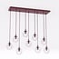 Emibig Emibig COSMO 9 BURGUNDY TRANSPARENT - Moderne hanglamp voor sfeervolle verlichting