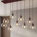 Emibig Emibig COSMO 9 BURGUNDY TRANSPARENT - Moderne hanglamp voor sfeervolle verlichting
