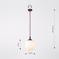 Emibig Emibig COSMO 1 BURGUNDY OPAL - Lámpara colgante moderna para una iluminación elegante