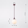 Emibig Emibig COSMO 1 BURGUNDY OPAL - Modern pendant lamp for stylish lighting