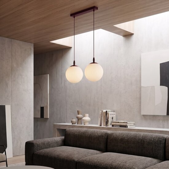 Emibig Emibig COSMO 2 BURGUNDY OPAL - Moderne hanglamp voor sfeervolle verlichting