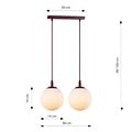 Emibig Emibig COSMO 2 BURGUNDY OPAL - Lampe suspendue moderne pour un éclairage élégant