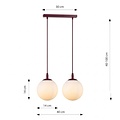 Emibig Emibig COSMO 2 BURGUNDY OPAL - Moderne Pendelleuchte für stilvolle Beleuchtung