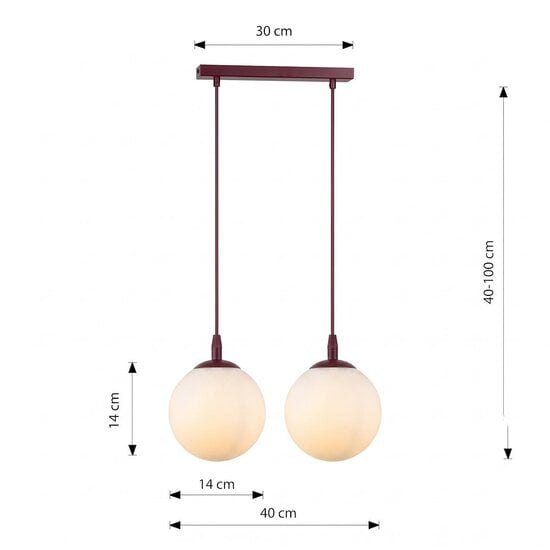 Emibig Emibig COSMO 2 BURGUNDY OPAL - Modern pendant lamp for stylish lighting