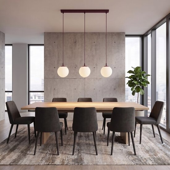 Emibig Emibig COSMO 3 BURGUNDY OPAL - Lampe suspendue moderne pour un éclairage élégant