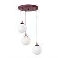 Emibig Emibig COSMO 3PREM BURGUNDY OPAL - Lampe suspendue moderne pour un éclairage élégant