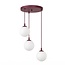 Emibig Emibig COSMO 3PREM BURGUNDY OPAL - Lampe suspendue moderne pour un éclairage élégant