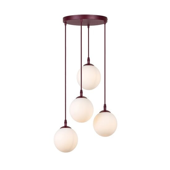Emibig Emibig COSMO 4PREM BURGUNDY OPAL - Lampe suspendue moderne pour un éclairage élégant