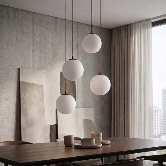 Emibig Emibig COSMO 4PREM BURGUNDY OPAL - Moderne Pendelleuchte für stilvolle Beleuchtung