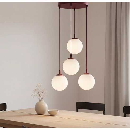 Emibig Emibig COSMO 4PREM BURGUNDY OPAL - Moderne Pendelleuchte für stilvolle Beleuchtung