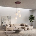 Emibig Emibig COSMO 4PREM BURGUNDY OPAL - Moderne hanglamp voor sfeervolle verlichting