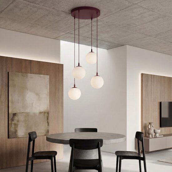 Emibig Emibig COSMO 4PREM BURGUNDY OPAL - Moderne Pendelleuchte für stilvolle Beleuchtung