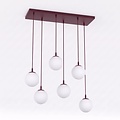 Emibig Emibig COSMO 6 BURGUNDY OPAL - Modern pendant lamp for stylish lighting